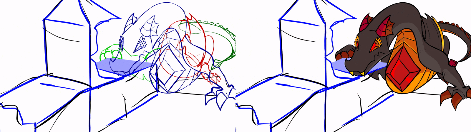 Gildedguy Story #8 (Rough, Clean-up, Color)