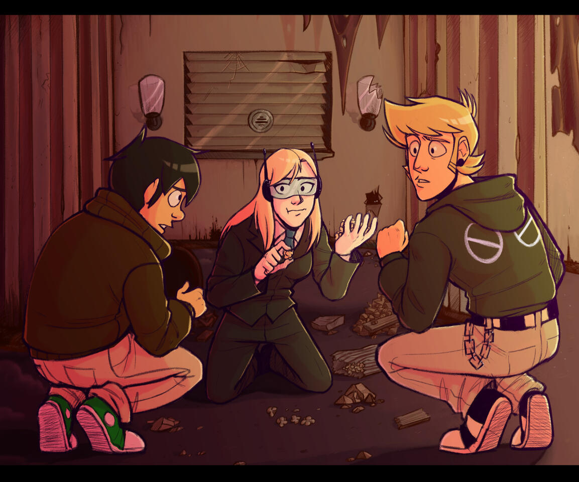 Axel (Left) and Raz (Right) belong to me, and Ruya (Middle) belongs to Matcharoni